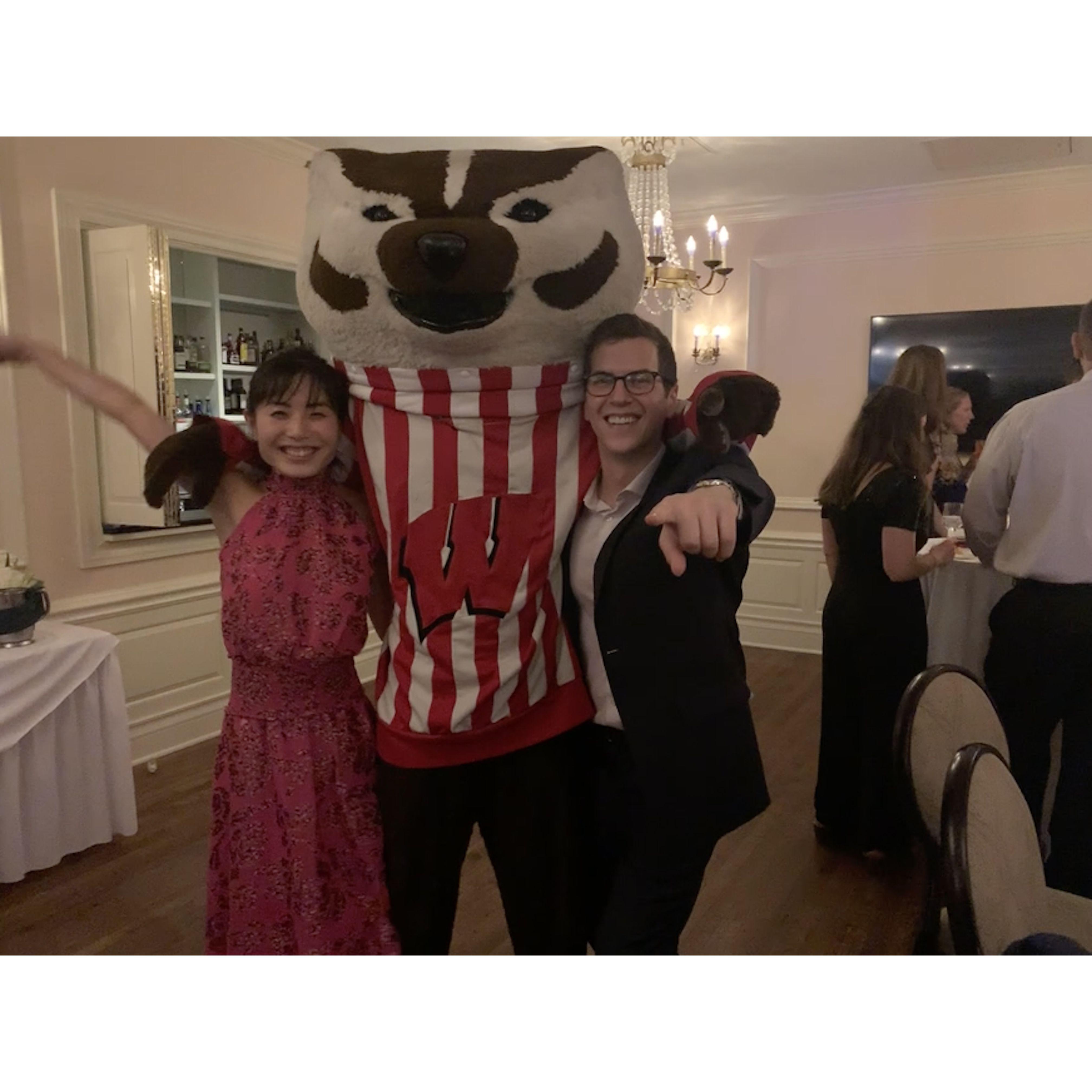 UW-Madison grads are pretty crazy. Yoshi met Bucky Badger at a Madison wedding!