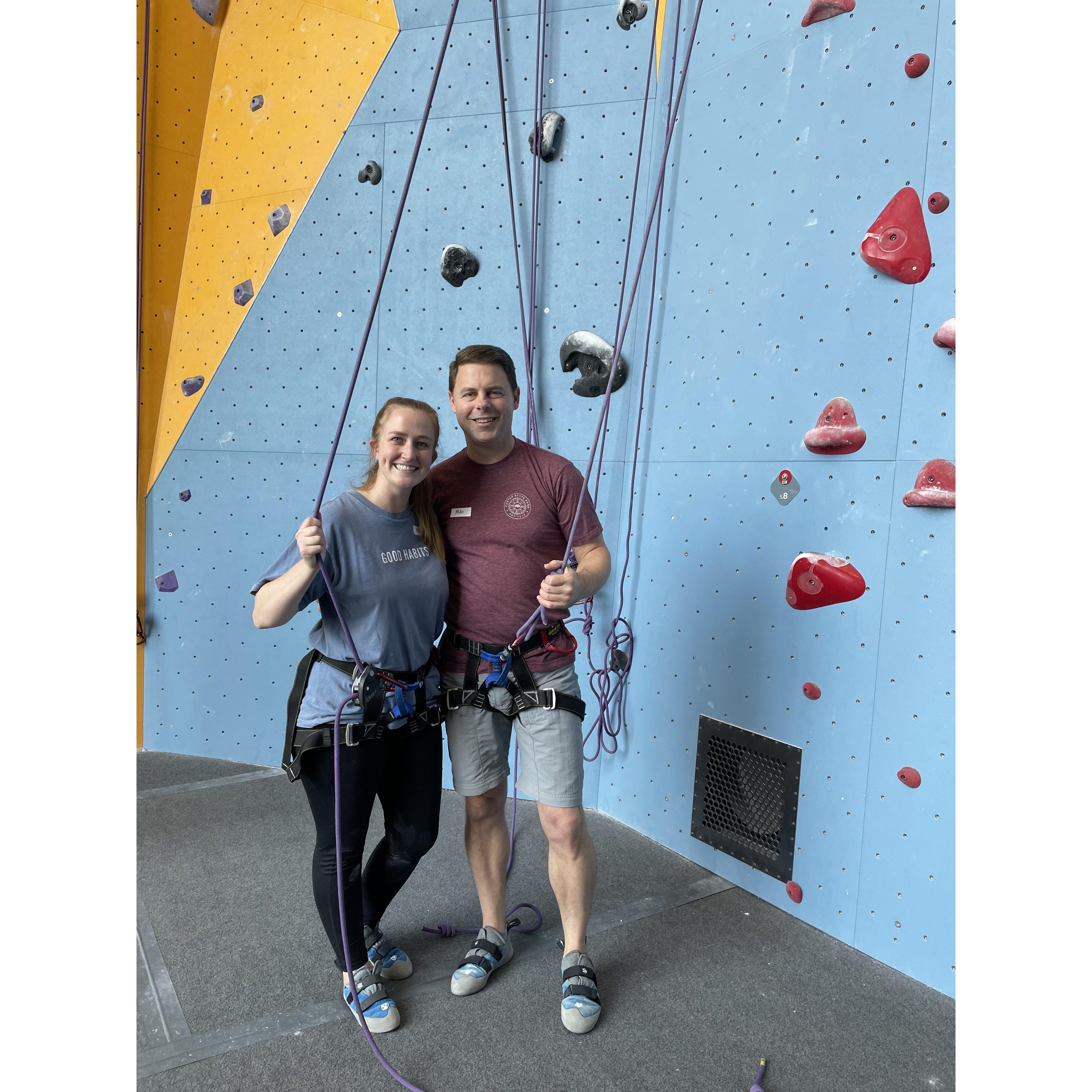 Rockclimbing for Mike's birthday 2023