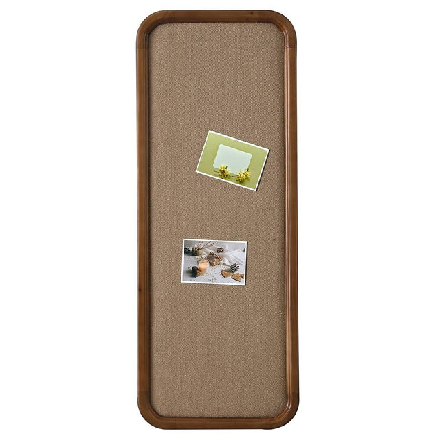 SOFE Long Framed Bulletin Boards for Walls, 44 X 17 Inches Linen Pin Board, Farmhouse Photo Display Board, Large Home/Office Dorm Memo Board Organizer Wall Decorative, Vertical