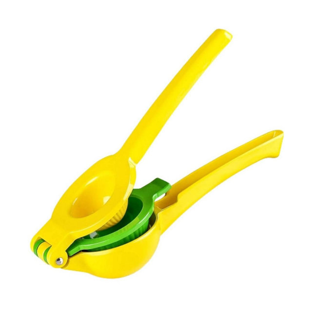 Metal 2-In-1 Lemon Squeezer Manual - Sturdy, Max Extraction Hand Juicer Lemon Squeezer Gets Every Last Drop