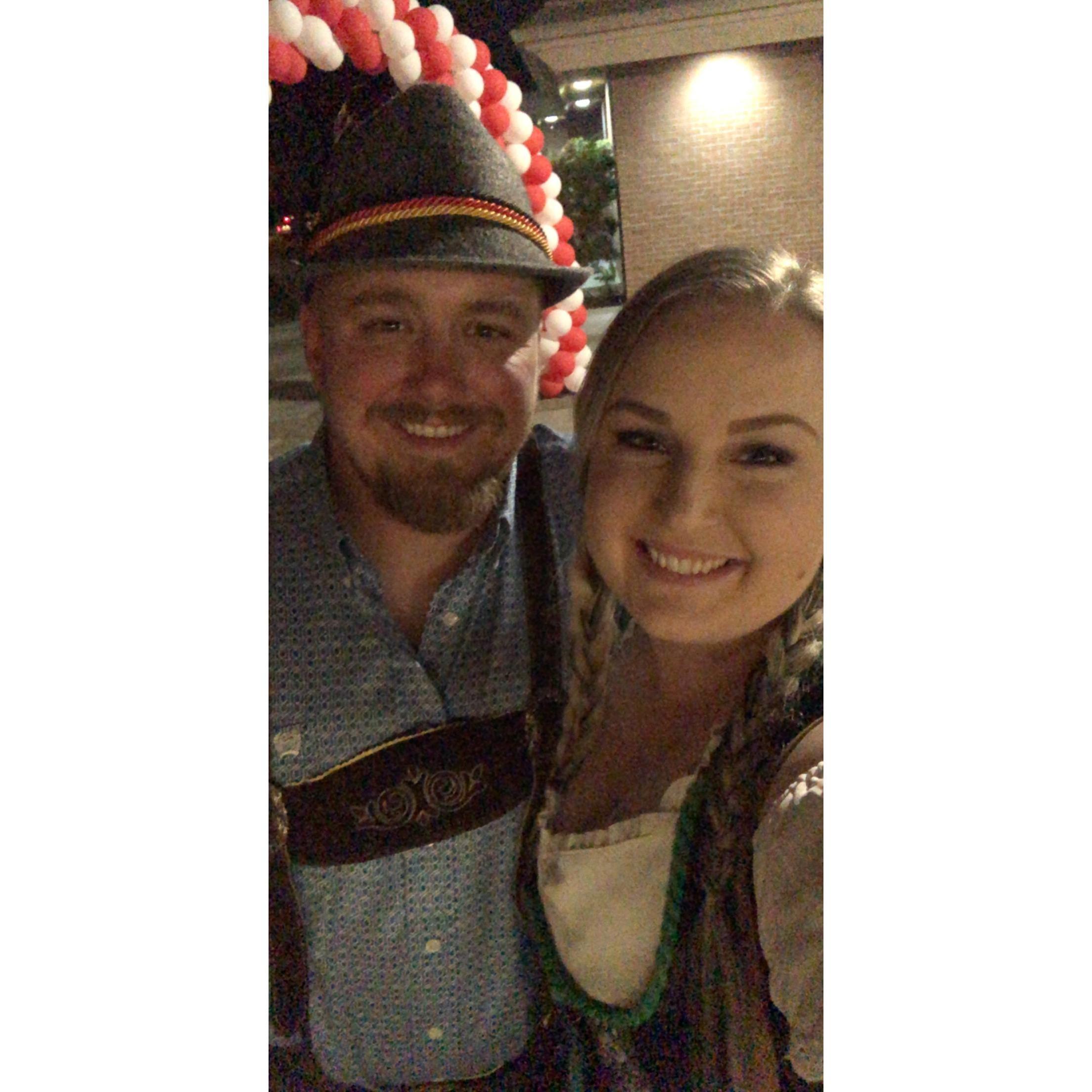 We volunteered to pour beer at Oktoberfest, of course we had to dress up for the occasion!