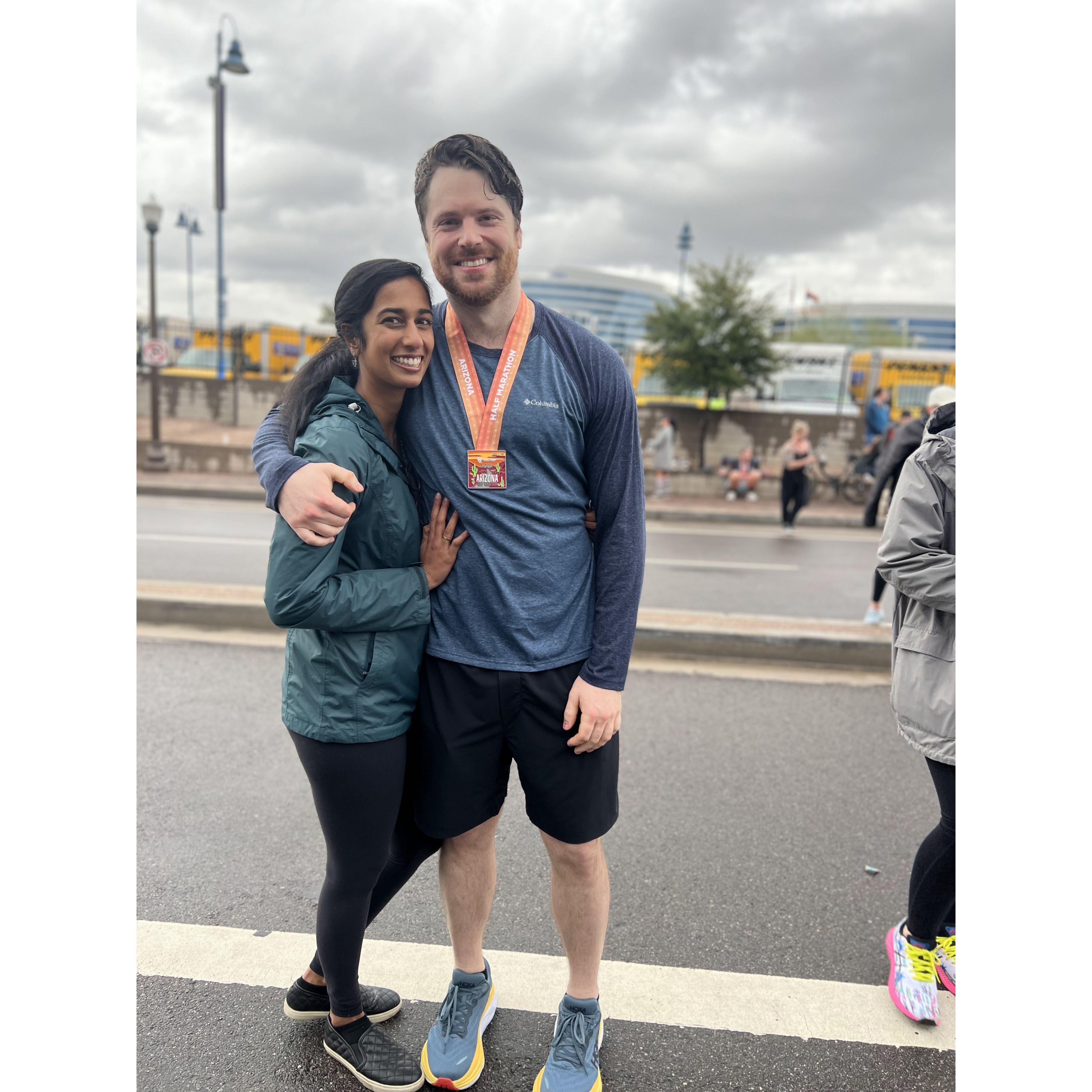 David's first half marathon!