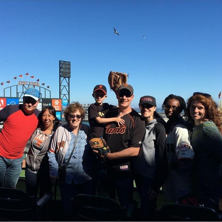Racing the rising shadow to catch this picture in San Francisco with friends at the Giants' game
