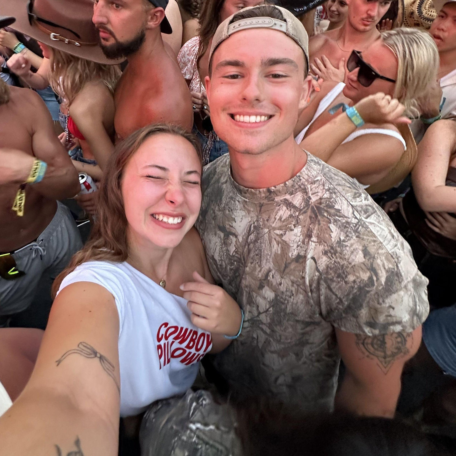 At a music festival.