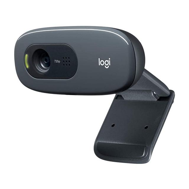 Logitech C270 HD Webcam, HD 720p, Widescreen HD Video Calling, HD Light Correction, Noise-Reducing Mic, For Skype, FaceTime, Hangouts, WebEx, PC/Mac/Laptop/Macbook/Tablet - Black