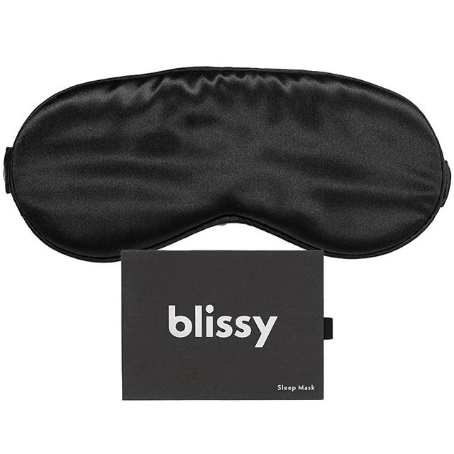 Blissy Silk Sleep Mask - Silk Eye Sleeping Mask for Women & Men for Total Blackout - Silk Eye Mask - 100% Pure Mulberry Silk, 22 Momme 6a Fibers - Blindfold Satin Sleep Mask Side Sleeper Eye Cover