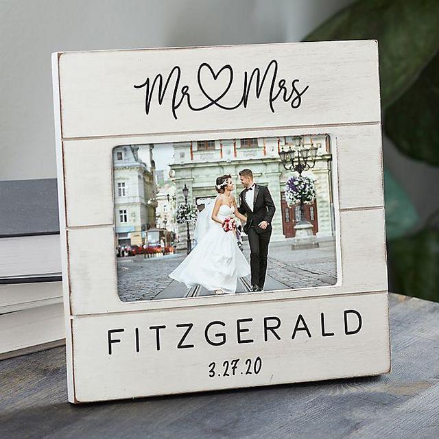 Infinite Love Personalized Wedding Shiplap Picture Frame