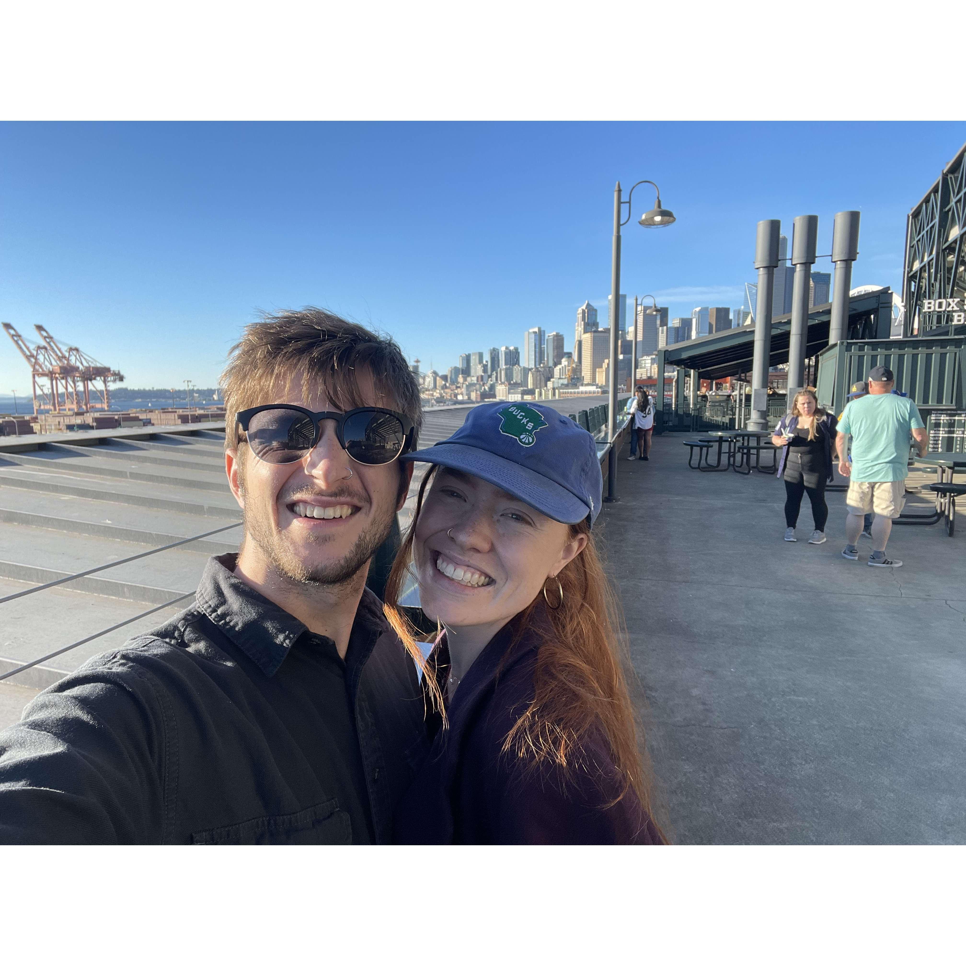 Mariners game :) One of our favorite dates yet!