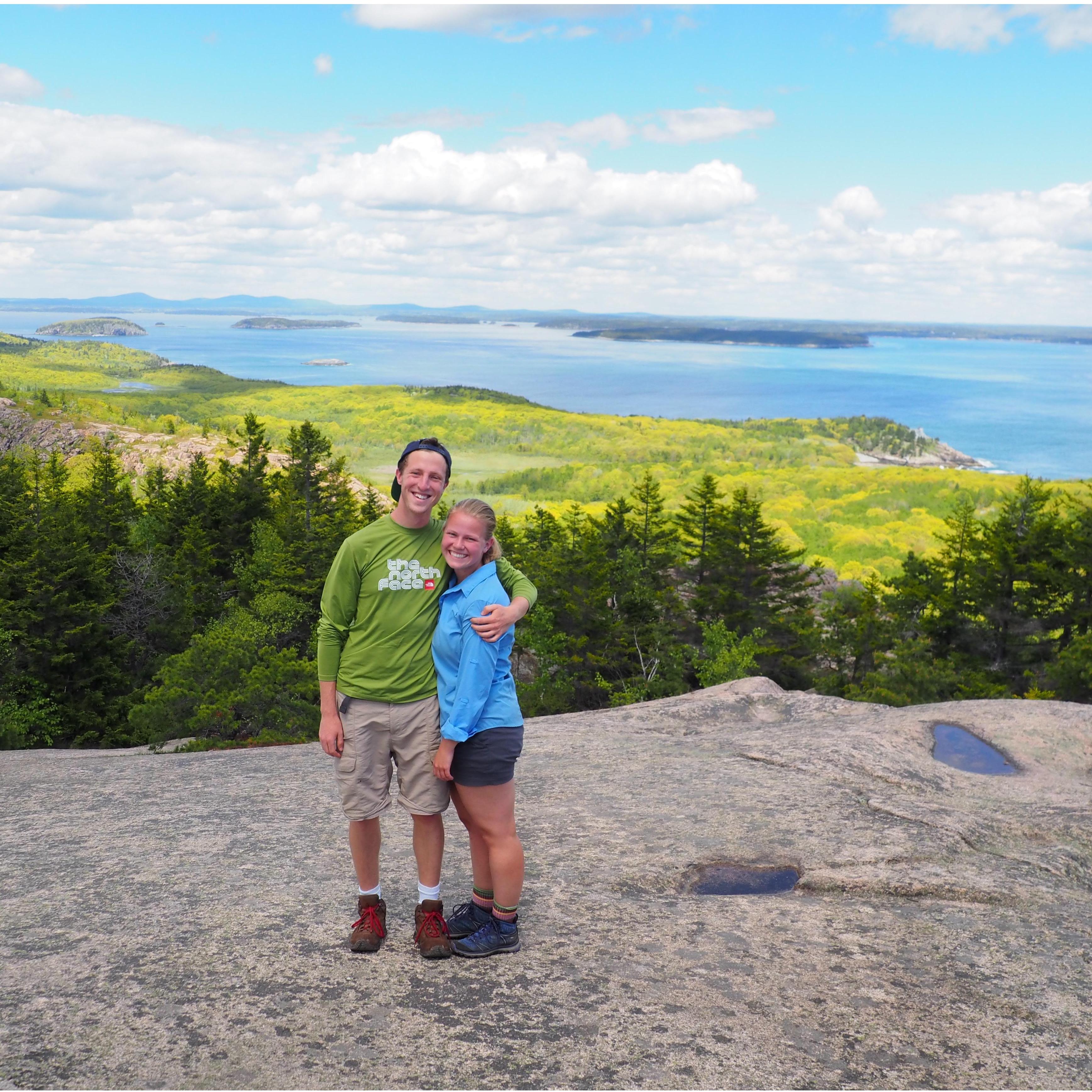 After we graduated, we took a long road trip. This was one of our first stops, in Maine!
