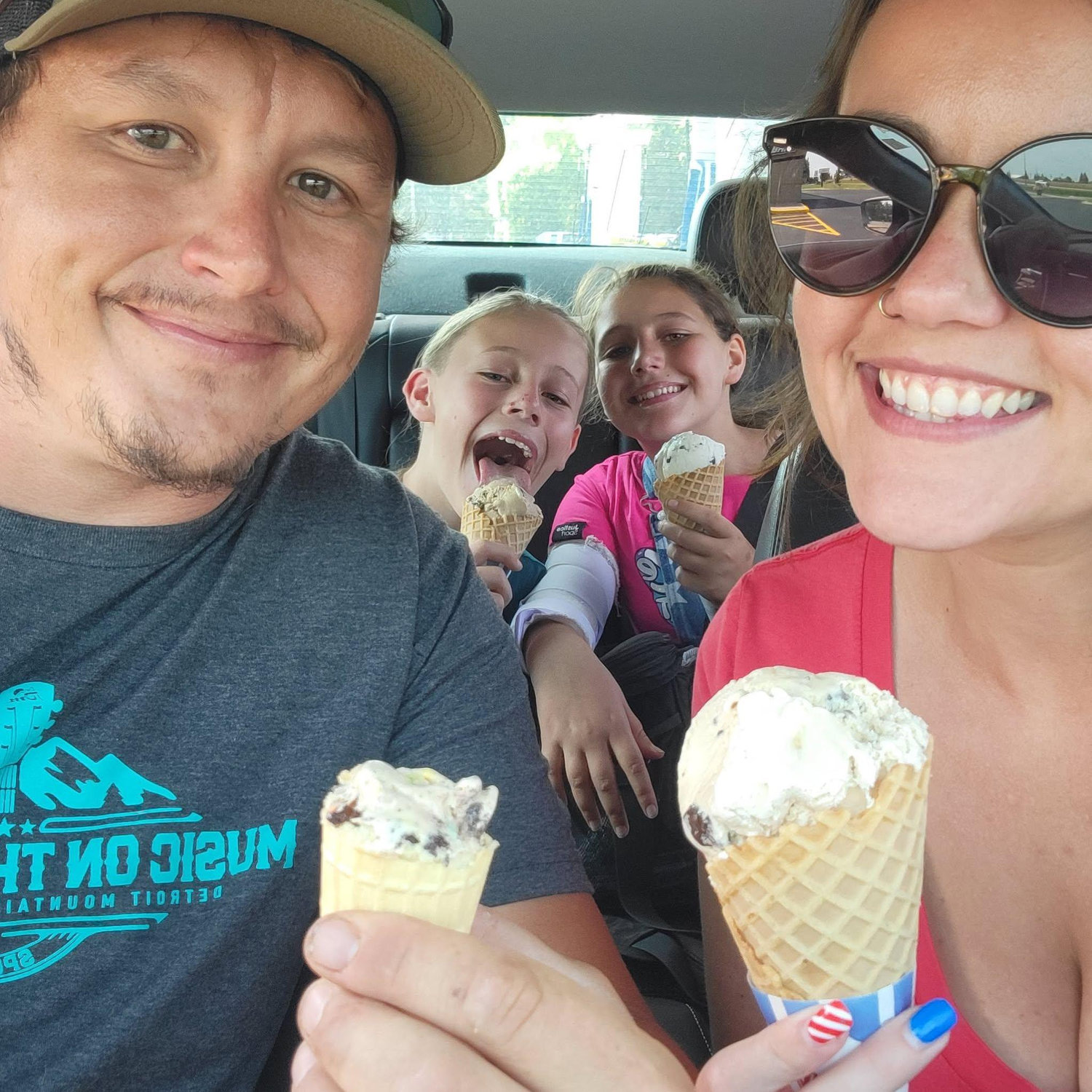 Our family enjoys a lot of ice cream!