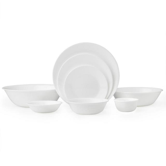 Corelle® Winter Frost White 50-piece Dinnerware Set, Service for 8