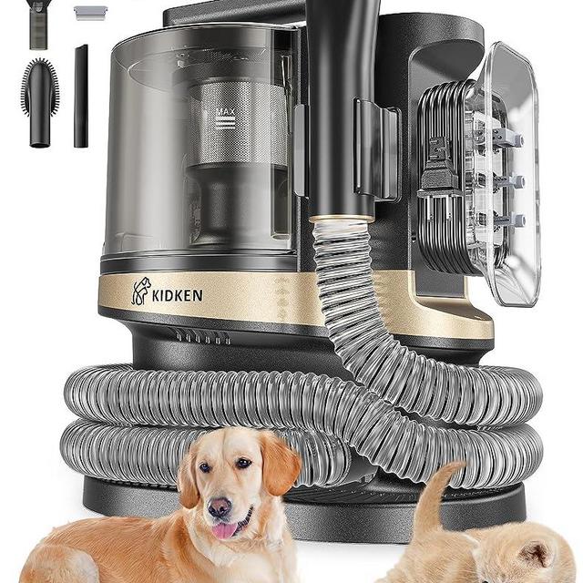 Kidken P3 Pro Pet Grooming Vacuum Suction, Low Noise Dog Kit & Suction 99% Hair, 3.3L Large Electric Clippers with Tools for Dogs Cats and Other Animals