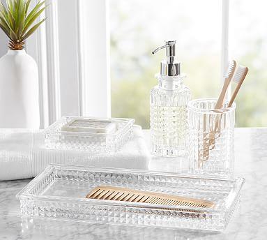 Pressed Glass Bathroom Accessories