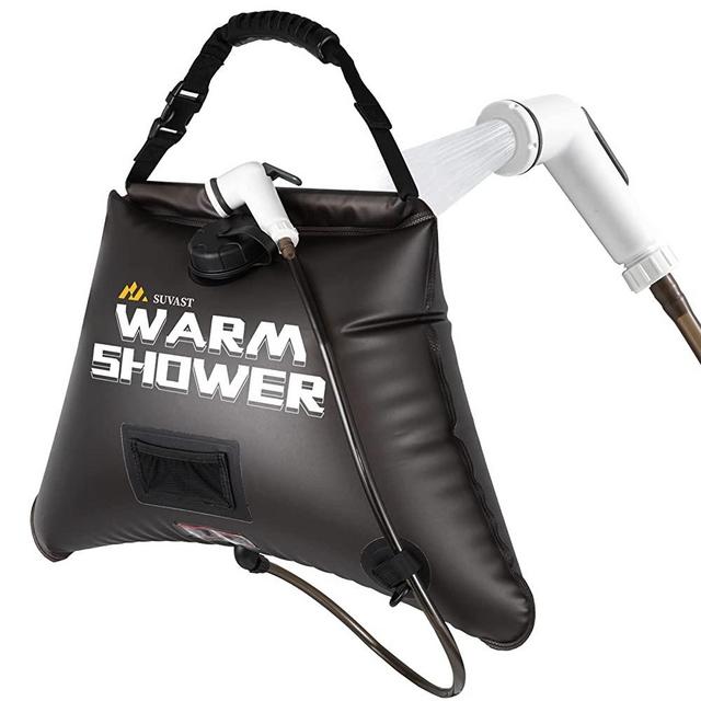 suvast Solar Showers,3rd Generation Outdoor Shower Bag,A Model of Durability,4 Gallon/15L- Portable Shower for Camping,Camp Shower kit with hot Water.