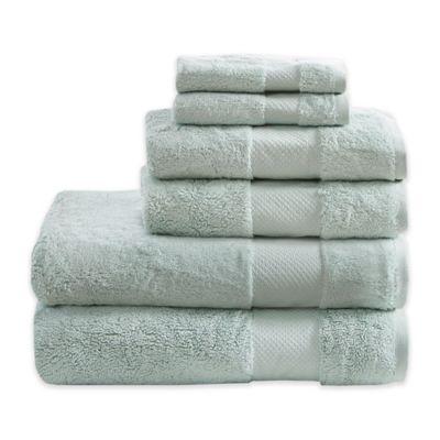 Madison Park Signature Turkish Cotton Bath Towels in Seafoam (Set of 6)