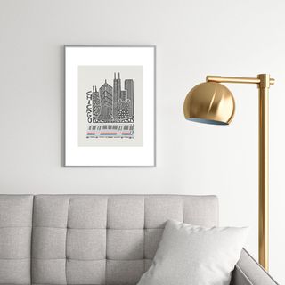 Fox And Velvet Chicago Cityscape Framed Art Print