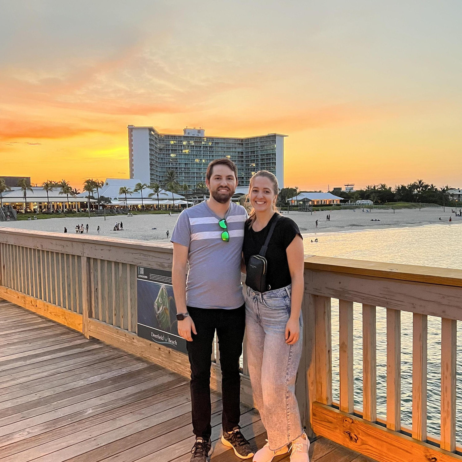 Our first photo together taken about a month after we first met at Deerfield Beach Pier.