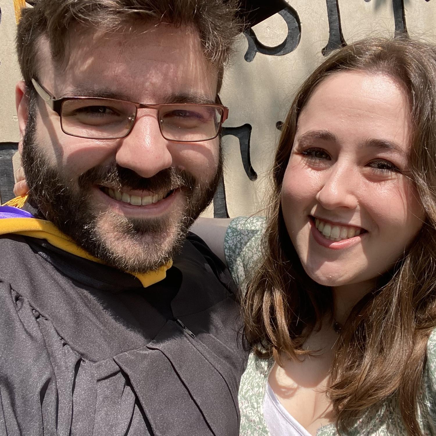 Nicolle was so proud to watch Christian graduate with his Masters in Data Sciences from the University of St. Thomas. She thought it was cool that her mom watched her dad get HIS Masters degree, too!
