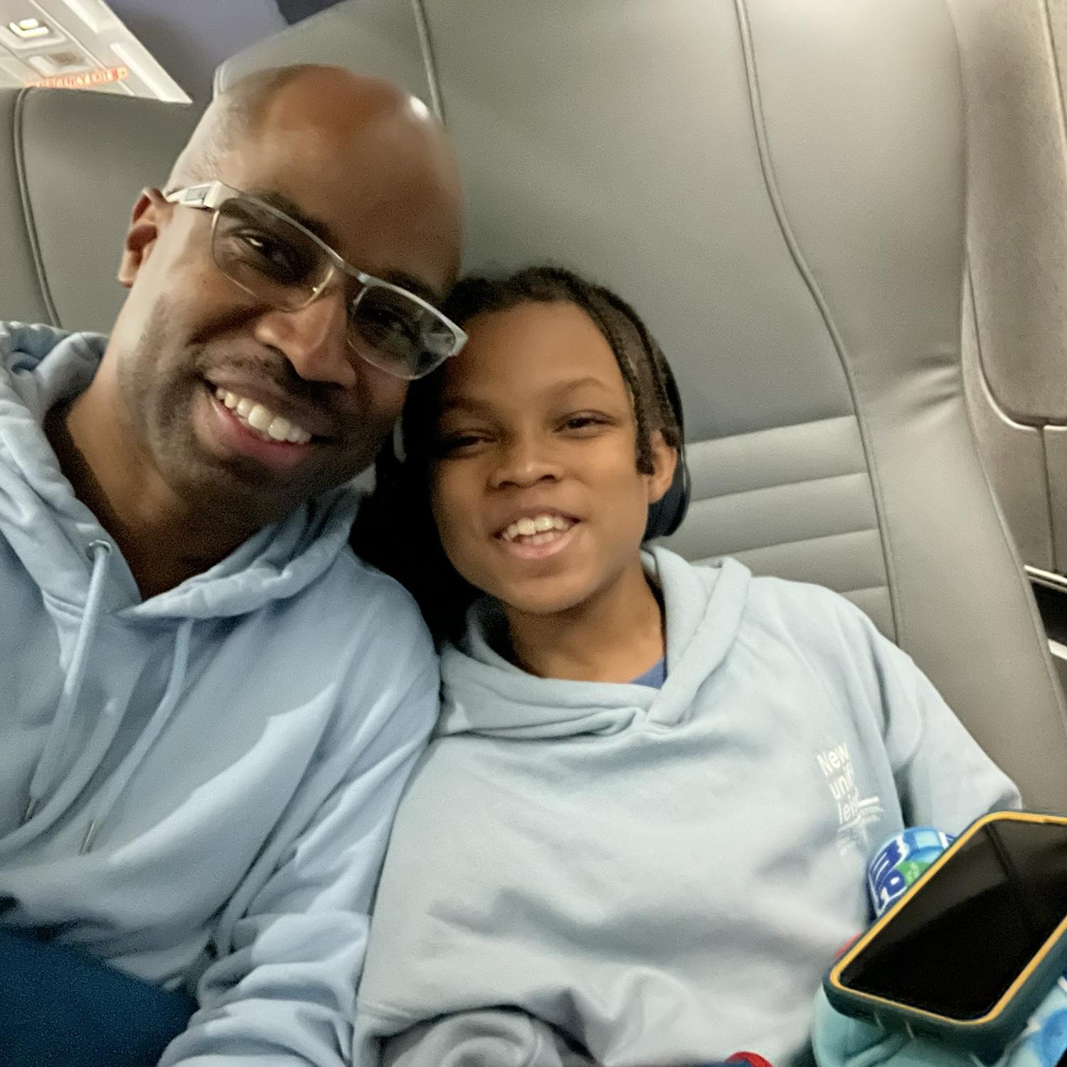 Matching hoodies and matching hearts—Josh and Uday heading out for another adventure together.
#FatherSonGoals #TravelTime #BlueCrew