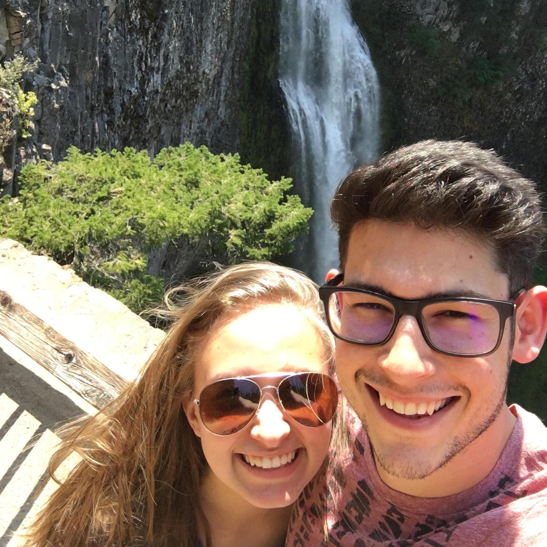 Exploring the falls in Willamette National Forest in OR.