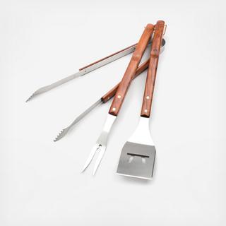 Rosewood 3-Piece Grill Tool Set