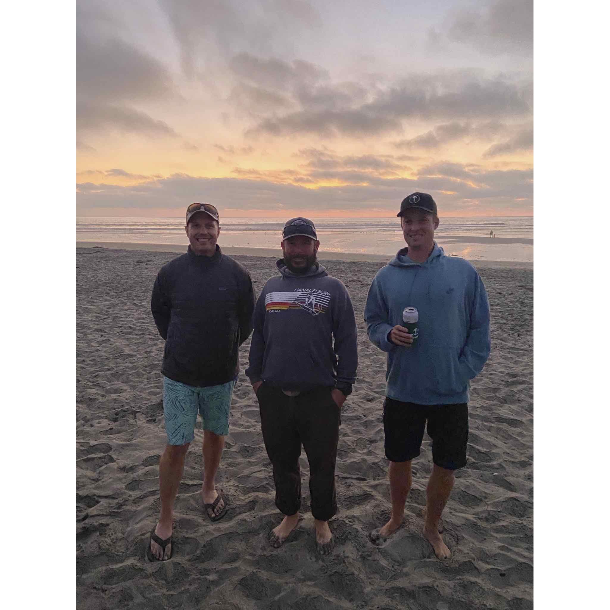 Will hanging with his future brother-in-laws, Rob and Corey- San Diego, CA