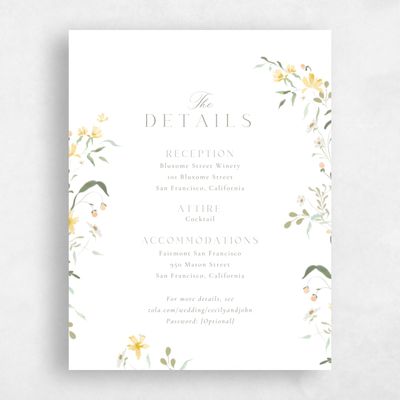 Yellow Wedding Enclosure - Tansy