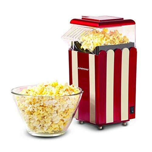 Egofine Popcorn Maker Machine, 1200W Healthy Hot Air Popcorn Popper, No Oil Needed