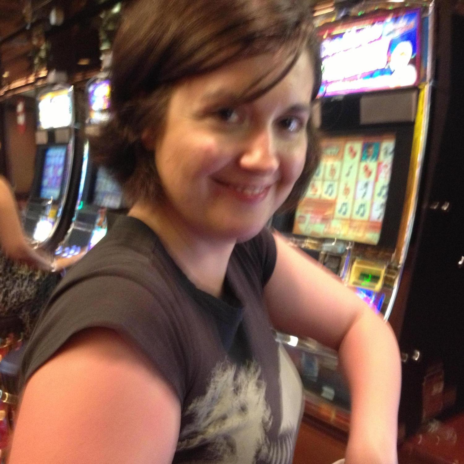Rocky and Jamie winning the jackpot on the cruise.