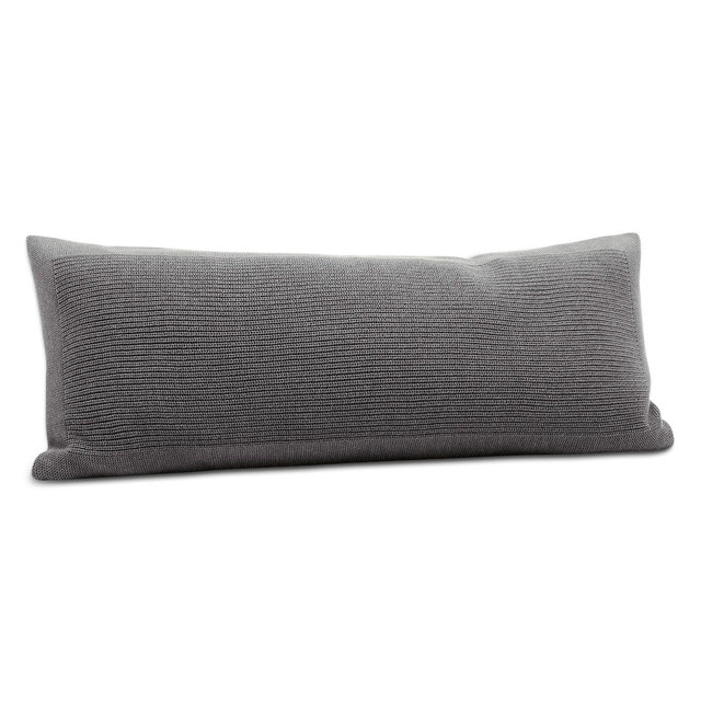 Boll & Branch Ribbed Knit Decorative Pillow with Insert, 14" x 34"
