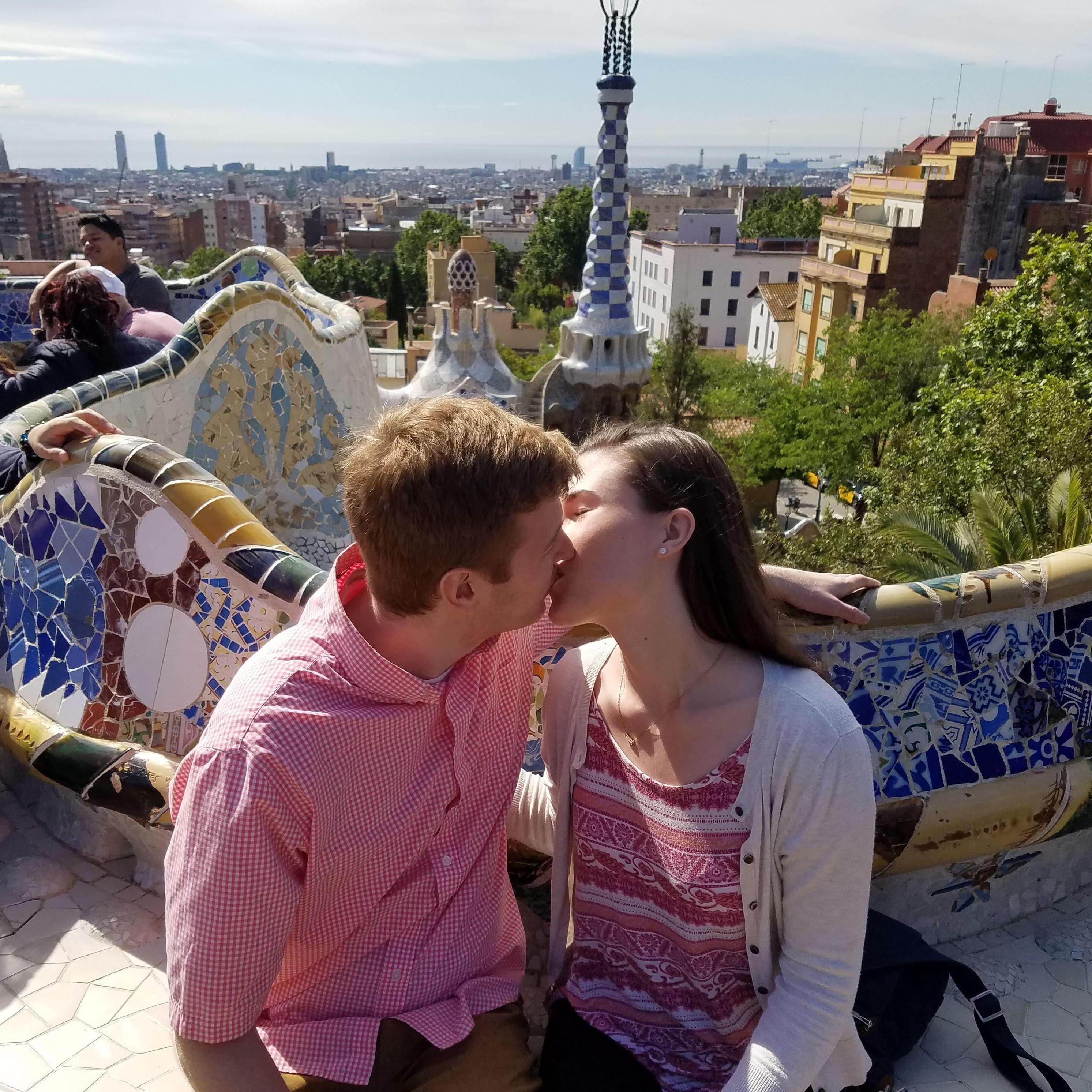 Park Guell in Barcelona, Spain- May, 2019