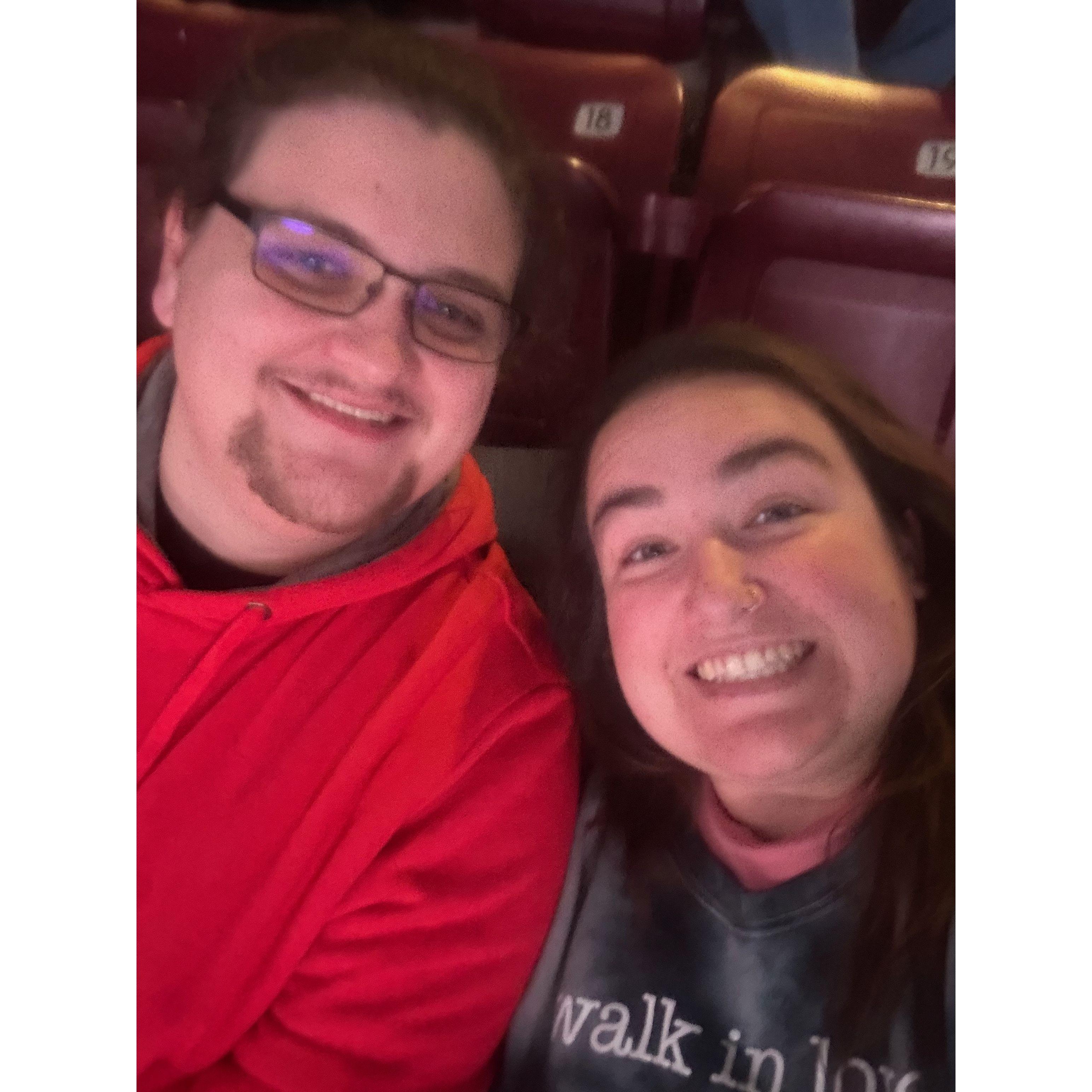 First official date at a Hershey Bears game on 12/17/23.
