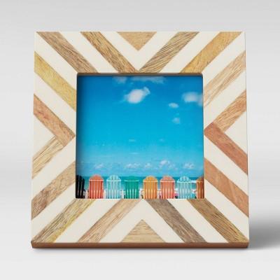 4" x 4" Resin and Wood Photo Frame - Opalhouse™