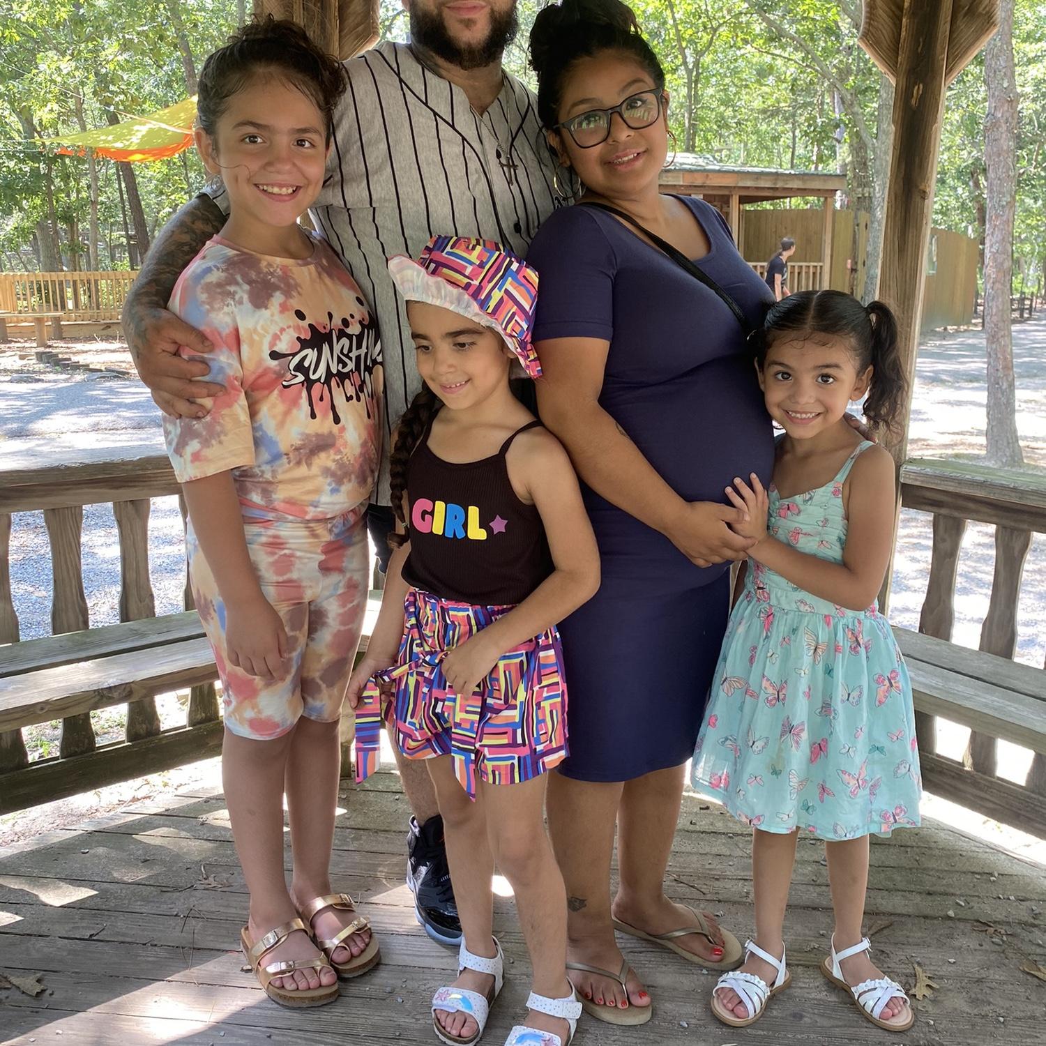 His kids became hers (Mia & Londynn with our daughter Mikayla (missing his oldest daughter Jaylee)