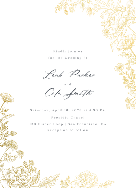Vicenza Classic Foil | White | Zola Wedding Invitations