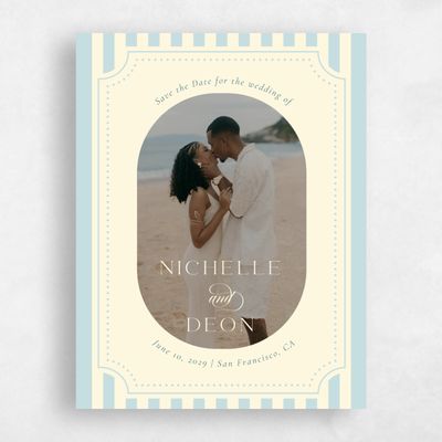 Yellow Typography Wedding Save the Date - Plateau Photo