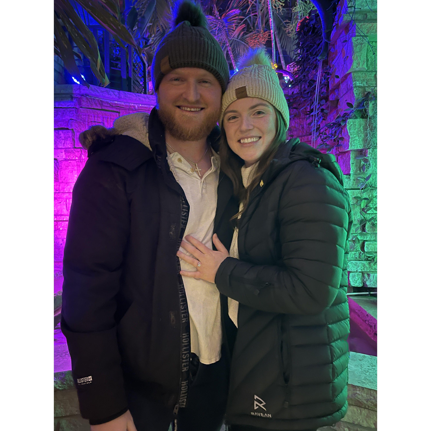The night we got engaged! Brady brought me to Omaha's Lauritzen Gardens and caught me totally off guard!