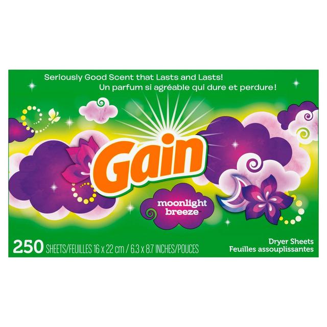 Gain Moonlight Breeze Dryer Sheets - 250ct