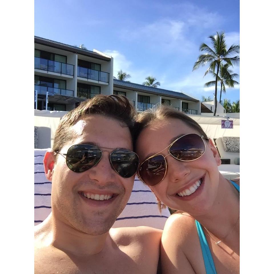 The vacation that changed our lives. A picture of us relaxing in Maui.