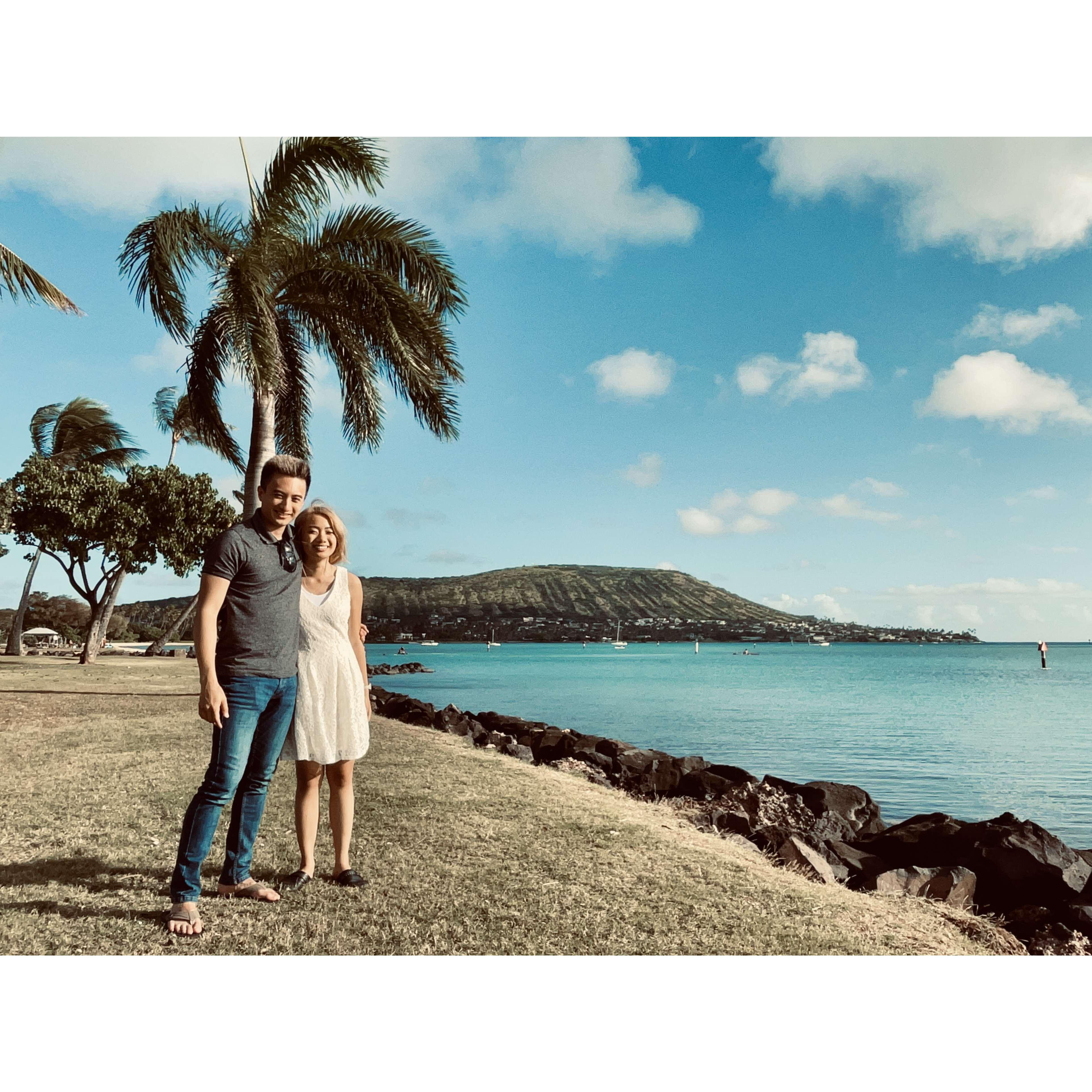 Trung took this picture on the east side of Oahu using a selfie tripod!