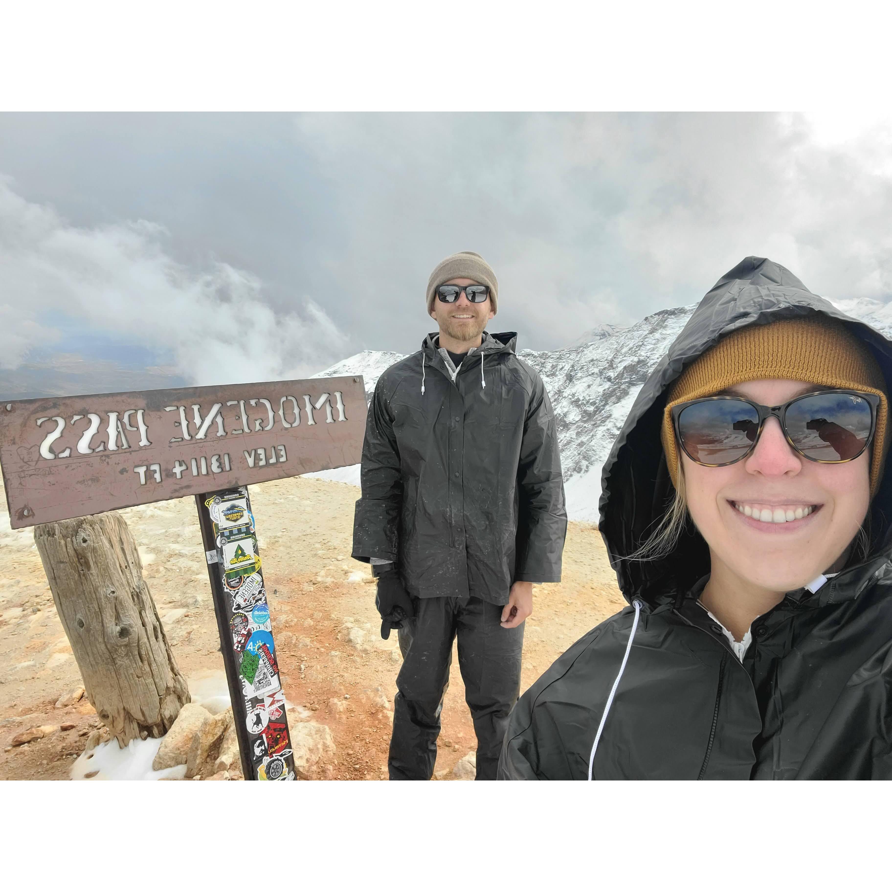 Made it to the top of Imogene Pass in CO via UTV! (Lauren was not scared at all.......)