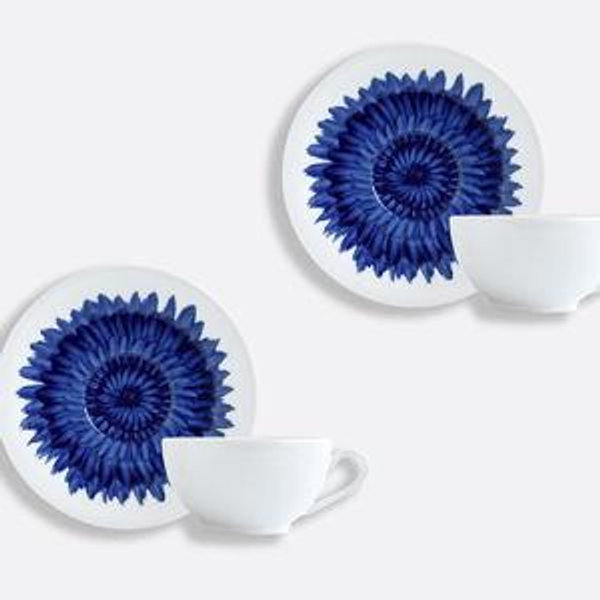 Set of 2 Cups and Saucers - Zemer Peled & Bernardaud China Collection