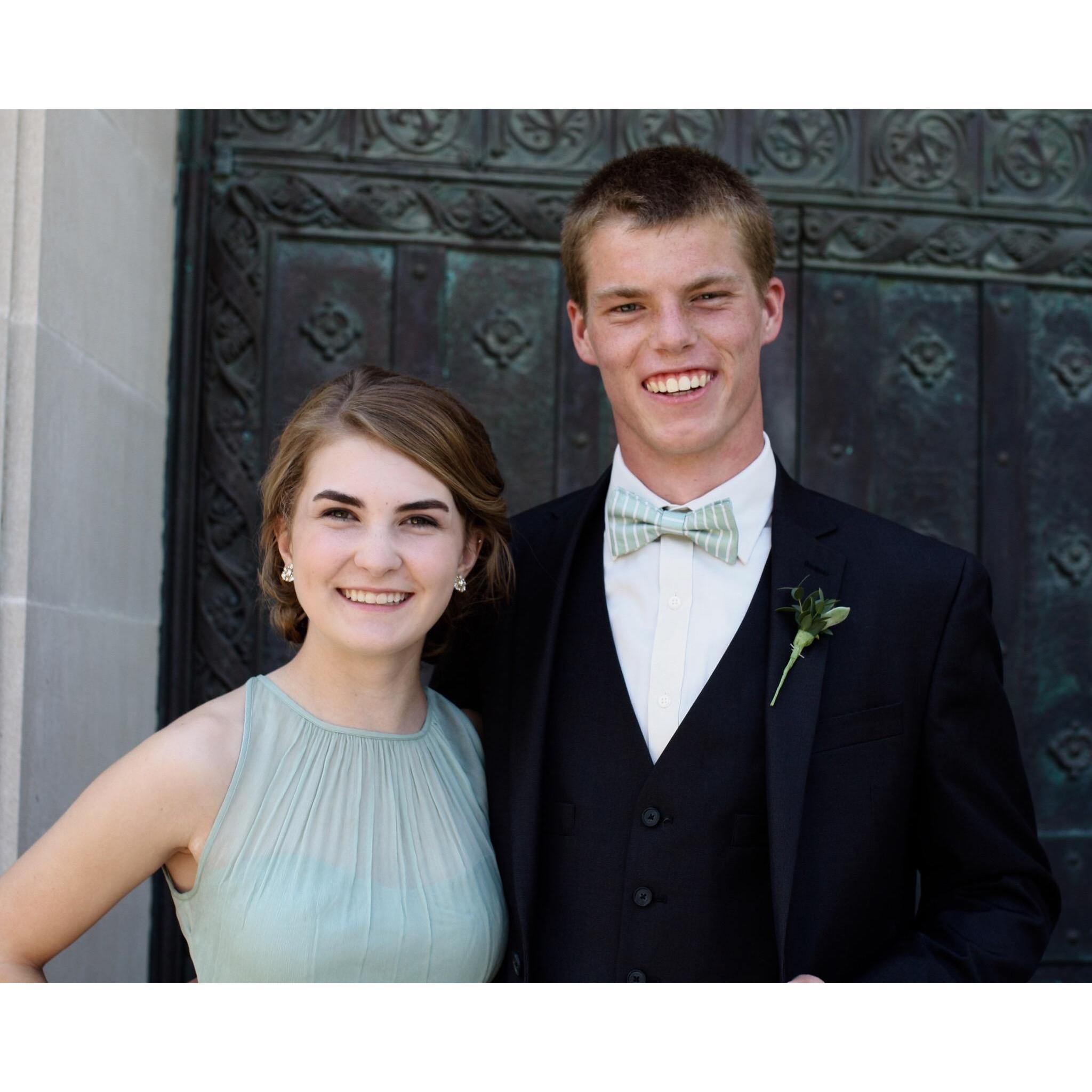 Junior year prom, right before we started dating. Josiah notably told Whitney that he was looking forward to NOT having a date for prom, only to ask her a few weeks later.