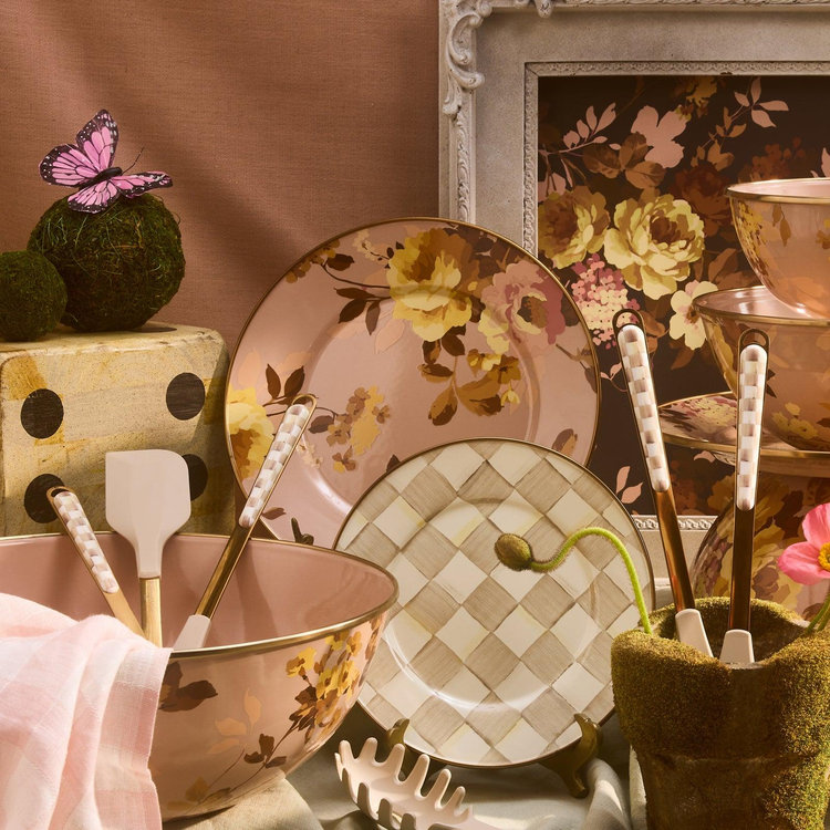 MacKenzie-Childs, Wild Rose Mauve Dinner Plate | Zola
