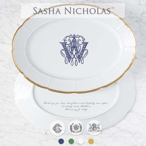 Weave 24K Gold Oval Platter