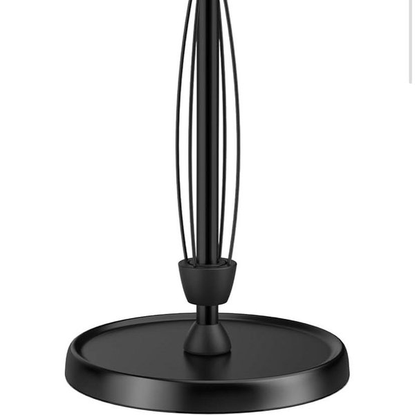 Paper Towel Holder Countertop, Black Paper Towel Holder Stand with Ratchet Mechanism for Kitchen Bathroom, One-Handed Tear Paper Stainless Steel Paper Towel Holder with Weighted Base(Black)