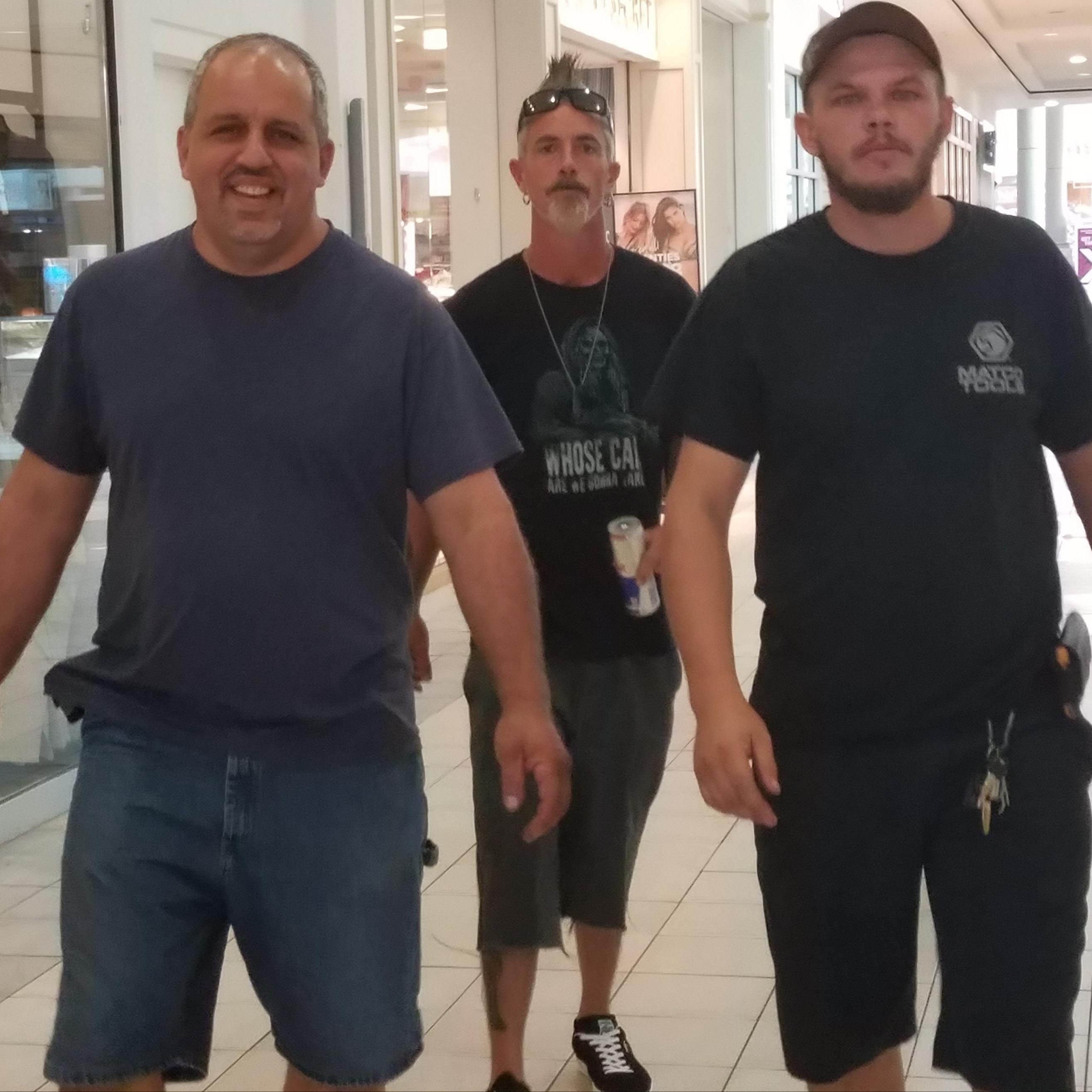 Clem and the groomsmen scoping out the shops for what to wear to a WEDDING!!!