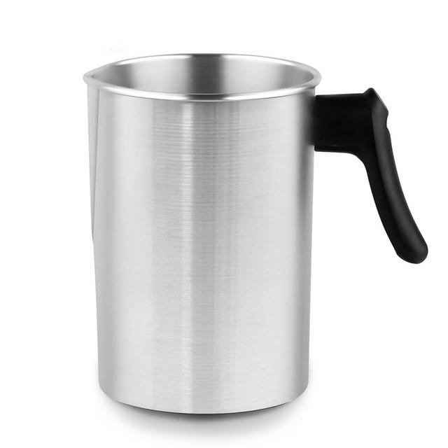 SAEUYVB Light Candle Making Pouring Pot, 4 pounds, Aluminum Wax Melting Pot with Heat-Resistant Handle and Dripless Pouring Spout for Candle Making