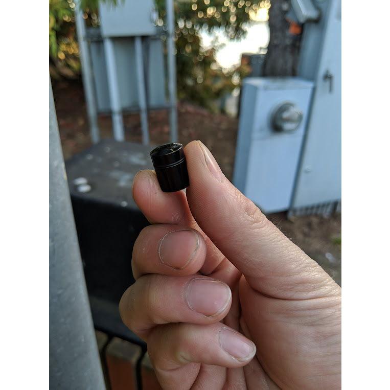 The only picture i have from our first date. it may not look like much, but this teeny Geocache was hard to find!!!