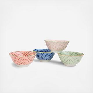 Sashiko 4-Piece Dinner Bowl Set